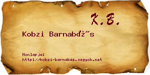 Kobzi Barnabás névjegykártya